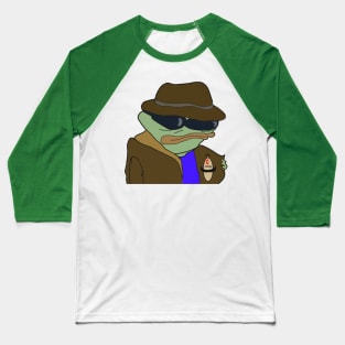 Drug Dealer Pepe with Copium Baseball T-Shirt